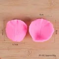 Zweiteiliges rosa Rosenblatt-Silikonform-Set für Backkuchen und Fondant-Blumendekoration - 50-941-A