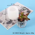 Moule en silicone blanc de haute qualité pour pots de fleurs DIY dimensions 8,2x7,5 cm - Style de Paroi Intérieure Ondulée (50-2282-D) / Blanc