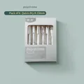 6-pack minimalist white quick-dry retractable gel pens for office and student exams - 0.5mm (6 Pieces) / Moonlight Cloud