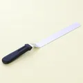 Espátula acodada profesional de acero inoxidable con mango negro para glaseado de pasteles - Mango de Plástico Espátula Acodada (78117) / Tamaño 10 Pulgadas