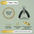 14k goldgefülltes DIY-Schmuckmaterial-Set mit Stahldraht, Zange und Herzverschluss - Kit mit Zange / 14K-Gold