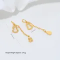 24K vergulde koperen hulu kalebas hanger met gehamerde textuur voor DIY sieraden maken - Ijs Calabash Bedel (G974-5) / 1 Stuk
