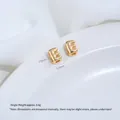 Vergoldete Edelstahl-Buchstabe E Zwischenperle für DIY-Schmuckherstellung Zubehörteile - Buchstabe E (H79-5) / 1 Stück / Goldplattierter Stahl