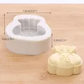 Silicone lucky pouch mooncake mold for baking with dimensions 7.8cm x 7cm x 3.3cm - Lucky Bag Style (50-1387) / Gray