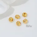 24K vergulde vatkralen met fonkelende zirkoon voor handgemaakte DIY-sieraden creaties - Zirconia Ingelegde Burger Tussenkraal (Z481-6)