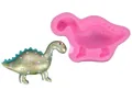 Stampo in silicone a dinosauro rosa per decorazione torte fondant cioccolato e argilla - Stegosauro (50-2017) / Rosa