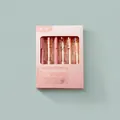 Set of 6 high-quality quick-dry retractable gel pens in peach ice pink color for students - 0.5mm (6 Pieces) / Peach Ice