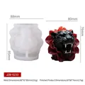 Dimensions détaillées du moule en silicone pour bougie panthère 3D avec échantillon - Taille du Moule 88x95x85mm