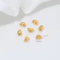 Hoogwaardige 24K vergulde miniatuur baar (yuanbao) bedel kraal voor DIY sieraden accessoires - Mini Sycee Tussenkraal (G974-7) / 1 Stuk