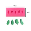 Detailweergave met afmetingen van de siliconen mal voor vetplantbladeren en gipsen monsters - Succulent Stijl (50-1045-A) / 50-1045-A