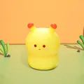 Cute yellow cartoon character squeeze toy for stress relief with vibrant red horns - Little Yellow Bug Shape / Yellow