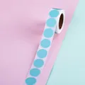 Runde hellblaue selbstklebende wasserfeste Aufkleberetiketten Rolle für Geschenkdekoration - Hellblau Rund Stil / 500 Blatt/Rolle