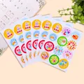 Kleurrijke set beloningsstickers met tekenfilmfiguren en bemoedigende Chinese tekstjes - 6 Vellen/Verpakking / Uitstekend