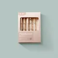 Premium 6-pack retractable quick-dry gel pens in elegant cream colored Mousse Cocoa series - 0.5mm (6 Pieces) / Mousse Cocoa