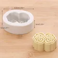 Auspicious pattern silicone mold for mooncake and mousse cake baking tool with sizes - Lucky Gourd Style (50-1380) / Gray