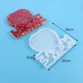 Heart shaped HOME letter silicone resin mold with dimensions 18x20x2cm for DIY crafts - HOME Style (60-1248)