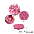 Moule rond en silicone rose sur le thème de bébé pour fondant et chocolat, diamètre 8 cm - Moule Rond Thème Bébé (04087-A) / Diamètre 8cm