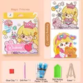 DIY cartoon princess diamond painting stickers kit for kids including full tools set - Magic Princess