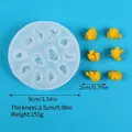 Detail view of popcorn silicone mold with dimensions for DIY food play - 11-Cavity Popcorn Mold (50-3873-D) / 9x2.5cm