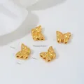 Premium 24k vergulde vlinder spacer kraal met zirkoon inleg voor DIY sieraden maken craft - Zirconia Ingelegde Kleine Vlinder Tussenkraal (Z481-9)