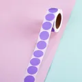 Rolle mit lila runden selbstklebenden Stickern zur Geschenkversiegelung und Markierung - Lila Rund Stil / 500 Blatt/Rolle