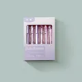Set of 6 purple quick-dry retractable gel pens with milk taro theme for school and office - 0.5mm (6 Pieces) / Milk Taro