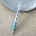 Minimalist light blue retractable gel pen with 0.5mm tip and soft rubber grip for students - 0.5mm / Blue
