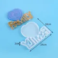 Large Family heart shaped silicone mold for DIY resin casting craft, size 24x18x2cm - FAMILY Style (60-1249)