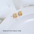 Vergoldete Edelstahl Buchstabe H Alphabet Perle für DIY Schmuckherstellung - Buchstabe H (H79-8) / 1 Stück / Goldplattierter Stahl