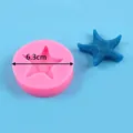 Close-up detail of a 6.3cm starfish silicone mold for ocean themed fondant cake decoration - Starfish Style (50-859-A)