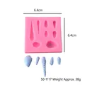 Detailweergave van 6,4 cm roze siliconen mal voor vetplanten en cactus DIY-ambachten - Succulent Stijl (50-1117-A) / 50-1117-A