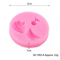 Pink cupcake and cherry silicone mold for fondant and clay DIY, 5cm diameter - Cherry Dessert Style (50-1992-A) / 50-1992-A (5x1cm)