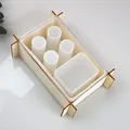 DIY silicone mold for toothbrush and cup storage box with a wooden support frame kit - Four-Hole Holder Mold with Wooden Frame / With Wooden Support Frame