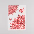 Red mandala lace DIY hollow painting stencil template for scrapbooking and drawing - Red Mandala Style (56061)