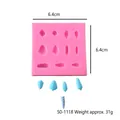Gedetailleerd overzicht van 6,4 cm vierkante succulenten siliconen mal voor DIY was en gips - Bloemblaadje Stijl (50-1118-A) / 50-1118-A