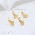 Prachtige 24K vergulde vlinderbedel met afmetingen en gewicht voor DIY sieraden maken - Ijs Vlinder Hanger (G974-10) / 1 Stuk