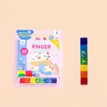 Portable kids finger print art kit with 60-page book and colorful rainbow ink pad set - Happy Farm