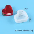 Herzförmige Silikonform für DIY-Harz mit 6,4x6x2,3 cm Abmessungen für 3D-Schmuck - Herz-Stil (60-1245)