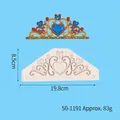 Detail view of heart crown lace silicone mold with 19.8cm width and 8.5cm height - Heart Crown Mold (50-1191-B) / 19.8cmx8.5cmx1cm / Gray