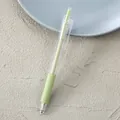 Minimalistischer transparenter Gelschreiber mit hellgrünem Gummigriff für Schüler - 0.5mm / Grün