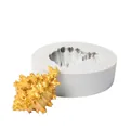 Detailed view of a marine sea shell silicone mold with a golden resin shell sample - Spiny Conch Style (50-860-B) / Gray