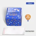 Blue birthday money pull surprise gift box set for party with 20 transparent bags - Best Wishes Theme / 20 Transparent Bags / Blue