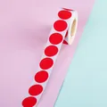 Rolle mit roten runden Aufklebern zum Versiegeln von Geschenken und Markierungen. - Dunkelrot Rund Stil / 500 Blatt/Rolle