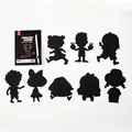 Creative children's DIY die-cut scratch art kit featuring 8 unique cartoon figure shapes - Girl Series / 8 Sheets Set