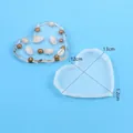 Diamond cut heart shaped silicone mold for DIY resin coasters and table decor 13cm - Large Diamond Heart Style (60-307) / L
