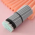 Großpackung 0,5 mm schwarze Gelschreiber-Minen mit Schutzkappen für Büro-Schreibwaren - Minen für Stifte / 100er Pack / Grau