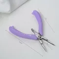 Professional taro purple needle-nose jewelry pliers for manual beading and wire wrapping - GT Serrated Needle Nose Pliers (MP-105) / Taro Purple