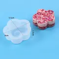 Blumenförmige Silikonform für DIY-Harz mit fertigem rosa Glitzer-Kunstharz-Guss - Blumen-Stil (60-1301)