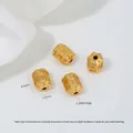 24k vergulde tonkraal kralen met bloem- en mantragravure voor DIY-sieraden maken - Zes-Lettergrepige Mantra Tussenkraal (Z481-13)