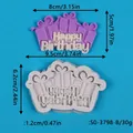 Detailansicht der Happy Birthday Silikonform mit Maßen 1,2 cm Dicke - Geschenkbox Buchstabe Happy Birthday Stil (50-3798-B)